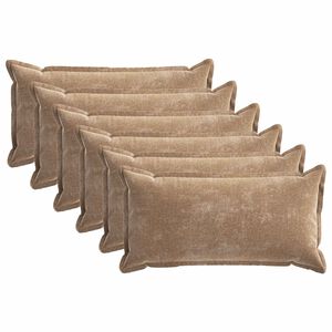 vidaXL Presvlaka za jastuk 6 pcs HOUTEN Smeđa 40 x 80 cm