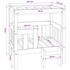 vidaXL Krevet za pse bijeli 65,5x50,5x70 cm od masivne borovine