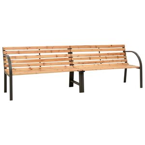 vidaXL Dvostruka vrtna klupa 225 cm od masivne jelovine