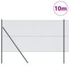vidaXL Stup za ogradu Siva 10 x 1,2 m (mreža 16 x 16 mm) Čelik i PVC