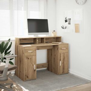 vidaXL Radni stol s LED svjetlima 120x55x91 cm konstruirano drvo