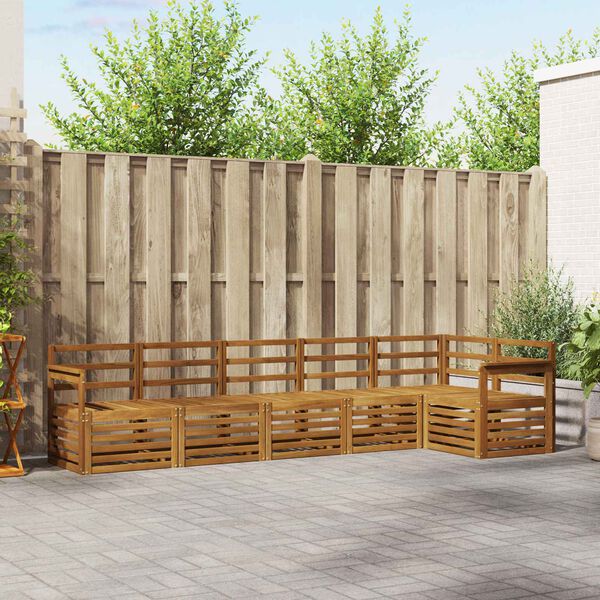 vidaXL Setovi sofa 6 pcs Prirodna Čvrsto drvo akacije