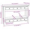 vidaXL Konzolna stolica s ladicama Prirodna 115 x 32 x 76 cm