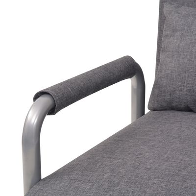 vidaXL Okretna stolica sofa krevet od tkanine tamnosivi