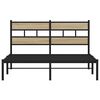 vidaXL Metalni okvir kreveta bez madraca boja hrasta sonome 140x190 cm