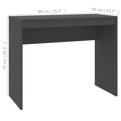 vidaXL Radni stol sivi 90 x 40 x 72 cm od konstruiranog drva