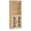 vidaXL Visoka komoda hrasta sonome 69,5x34x180cm od konstruiranog drva