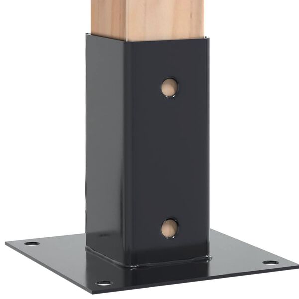 vidaXL Postolja za stupove kvadratna 12 kom čelik presvučen prahom