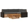 vidaXL Set vanjskih sofa 5 kom. Prirodna i antracit Poliester