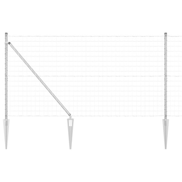 vidaXL Ograda s postovima Srebrno 1,4 x 10 m Čelik