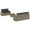 vidaXL 6-dijelni set vrtnih sofa od poliratana s jastucima sivi