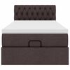 vidaXL Otomanski okvir kreveta s madraca tamnosmeđi 80x200cm tkanine