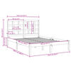 vidaXL Okvir za krevet od masivnog drva 120 x 200 cm
