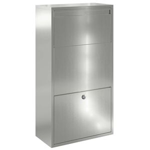 vidaXL Sandučić za pakete Srebrno 44 x 22 x 82 cm Cinkani čelik