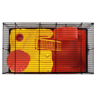 vidaXL Kavez za hrčke crveni 58 x 32 x 36 cm od polipropilena i metala