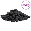 vidaXL Polirani kamenčići 25 kg crni 2 - 5 cm