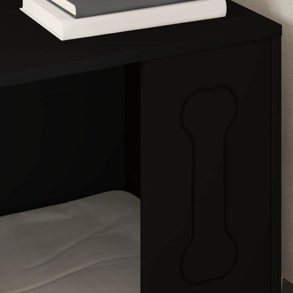 vidaXL Kućica za pse Crna 44 x 42 x 49 cm Konstruirano drvo