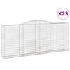 vidaXL Lučne gabionske ko&scaron;are 25kom 400x50x160/180cm pocinčano željezo