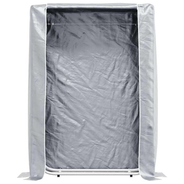 vidaXL Stalak za drva za ogrjev s ki&scaron;nom navlakom 100x25x150 cm