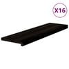 vidaXL Gazi&scaron;ta stepenice 16 kom smeđe-crni 90x25x2 cm masivna hrast