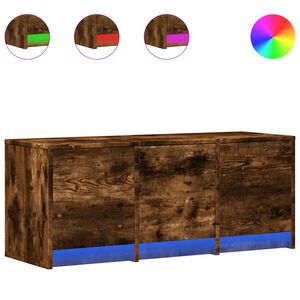 vidaXL TV ormarić s LED svjetlima boja hrasta 97x34x40 cm drveni