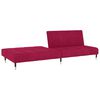 vidaXL Dvosjed na razvlačenje crvena boja vina baršunasti