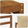 vidaXL Set vanjskih sofa 10 pcs Prirodna i bež Čvrsto drvo akacije