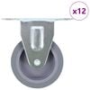 vidaXL Fiksni kotačići 12 kom 75 mm