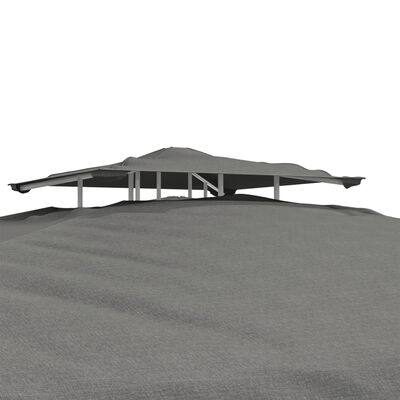vidaXL Sjenica s dvostrukim krovom antracit 3 x 3 x 2,68 m od tkanine