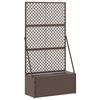 vidaXL Vrtni re&scaron;etkasti saksija Smeđa 70 x 30 x 135 cm Metal