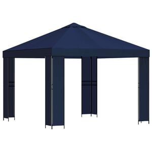 vidaXL Gazebo 3 x 3 m Plava Poliester i čelik 190 gsm