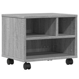 vidaXL Stalak za pisač s kotačima siva boja hrasta 41x32x34,5 cm
