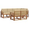 vidaXL Set vanjskih sofa 7 kom. Prirodna i bež