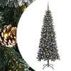 vidaXL Umjetno božićno drvce Zelena 210 cm PVC, plastika i čelik