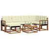 vidaXL Set vanjskih sofa s jastukom 7 pcs Prirodna i krem