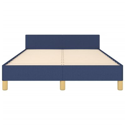 vidaXL Okvir za krevet s uzglavljem plavi 120x190 cm od tkanine