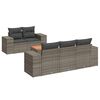 vidaXL 6-dijelni set vrtnih sofa od poliratana s jastucima sivi