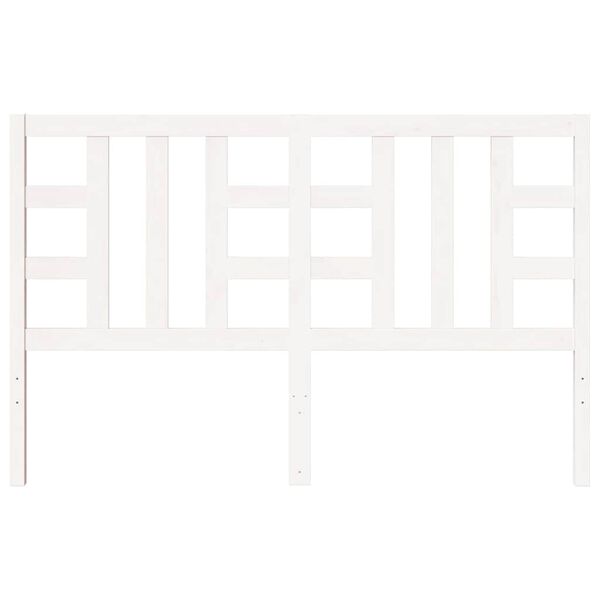 vidaXL Uzglavlje za krevet bijelo 156 x 4 x 100 cm od masivne borovine