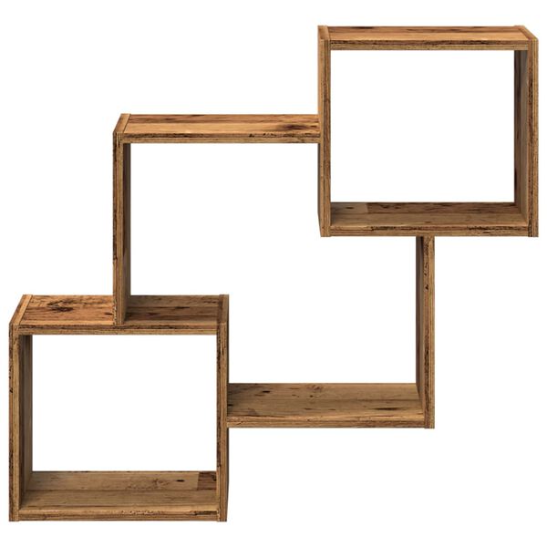 vidaXL Zidni ormarić 78x18x71 cm boja starog drva konstruirano drvo