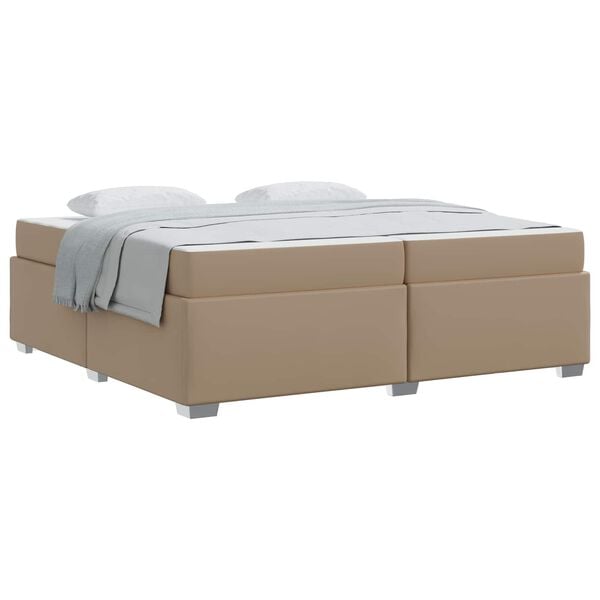 vidaXL Krevetna konstrukcija Boja cappuccina 200 x 200 cm tkanina