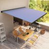 vidaXL Motorizirana kazetna tenda 450 x 300 cm plavo-bijela