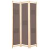 vidaXL Sobna pregrada s 3 panela od tkanine 120 x 170 x 4 cm smeđa