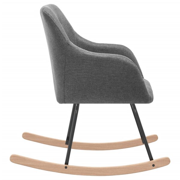 vidaXL Stolica za ljuljanje od tkanine svjetlosiva