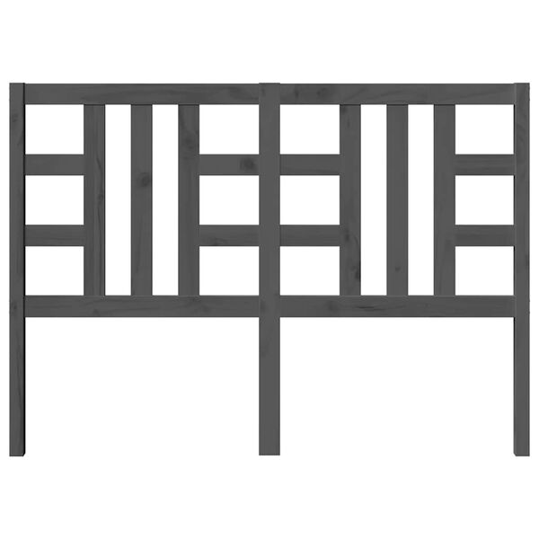 vidaXL Uzglavlje za krevet sivo 141 x 4 x 100 cm od masivne borovine