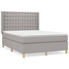 vidaXL Krevet box spring s madracem svjetlosivi 140x200 cm od tkanine