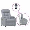 vidaXL Masažna fotelja na podizanje od tkanine svjetlosiva
