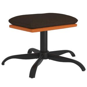 vidaXL Tabure smeđi 60x60x36 cm od tkanine i umjetne kože