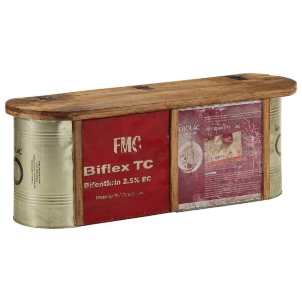 vidaXL Klupa/komoda za odlaganje 120x30x40 cm masivno obnovljeno drvo