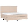 vidaXL Krevet box spring s madracem cappuccino 200x200cm umjetna koža