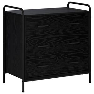 vidaXL Ormar s ladicama Crni hrast 70 x 39,5 x 71 cm Konstruirano drvo